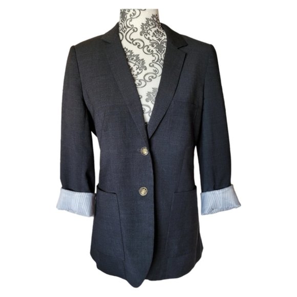 Aritzia Jackets & Blazers - Aritzia Talula dark grey wool blend blazer size 10